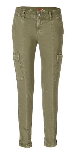 Buena Vista Damen Hose Cargo 7/8 Stretch Twill in Olive Garden - M von Buena Vista