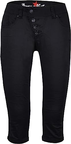 Buena Vista Damen Hose Malibu Capri Stretch Twill (as3, Alpha, s, Regular, Regular, Black) von Buena Vista