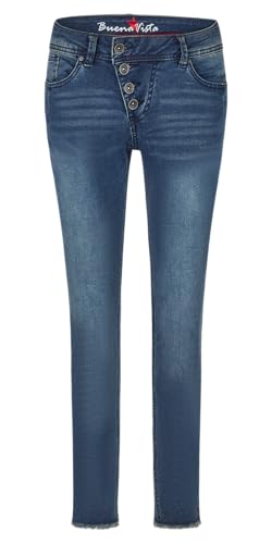 Buena Vista Damen Jeans Malibu 7/8 Cozy Denim (DE/NL/SE/PL, Alphanumerisch, XS, Regular, Regular, Dark Blue) von Buena Vista