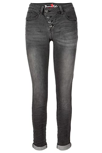 Buena Vista Damen Jeans Malibu 7/8 Cozy Denim Grey Black - XXS von Buena Vista