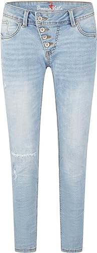 Buena Vista Damen Jeans Malibu Cropped (DE/NL/SE/PL, Alphanumerisch, XS, Regular, Regular, Light Stone) von Buena Vista