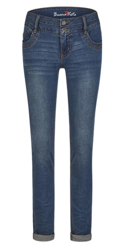 Buena Vista Damen Jeans Malibu II Cozy (L, Dark Stone) von Buena Vista