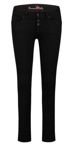 Buena Vista Damen Jeans Malibu S Cropped (XS, Black) von Buena Vista