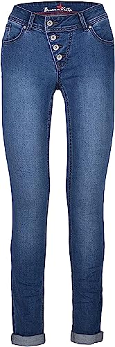 Buena Vista Damen Jeans Malibu Stretch Denim midsatone blau - L von Buena Vista