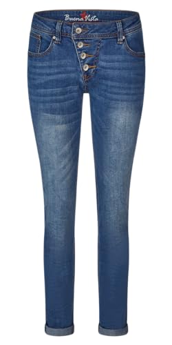 Buena Vista Damen Jeans Malibu Stretch Denim Central Blue - S von Buena Vista