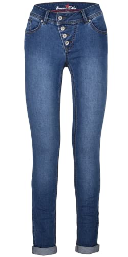 Buena Vista Damen Jeans Malibu Stretch Denim midsatone blau - XS von Buena Vista