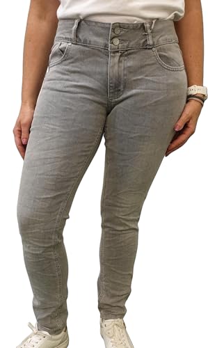 Buena Vista Damen Jeans Tummyless (DE/NL/SE/PL, Alphanumerisch, M, Regular, Regular, Grey Denim) von Buena Vista