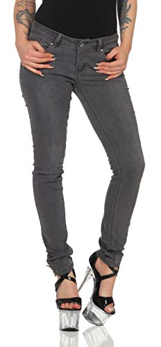 Buena Vista Damen Jeanshose Malibu Zip Stretch Denim Jeans Anthra L von Buena Vista