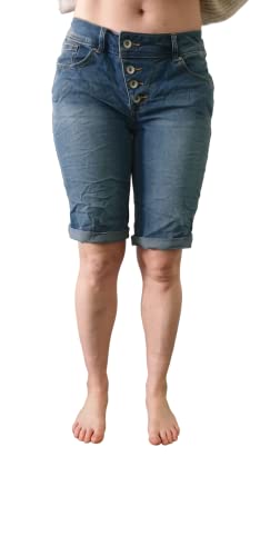 Buena Vista Damen Short Malibu Stretch Denim (as3, Alpha, l, Regular, Regular, Spring Blue) von Buena Vista