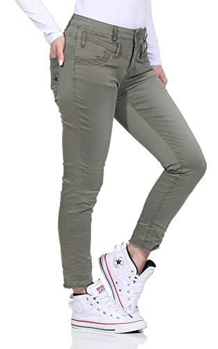 Buena Vista Jeans Damen - Florida 7/8 - Stretch Twill - Olive - grün (XXS) von Buena Vista