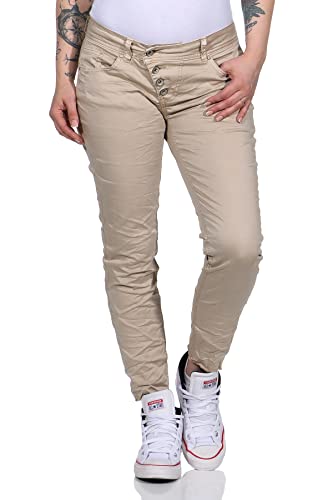 Buena Vista Jeans Hosen Damen - Malibu 7/8 - Beinabschluss offen Aber fixiert - Stretch Twill - The Sand (as3, Alpha, x_l, Regular, Regular) von Buena Vista