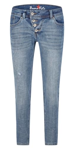 Buena Vista Malibu 7/8 Damen Jeans (DE/NL/SE/PL, Alphanumerisch, L, Regular, Regular, Rough Denim) von Buena Vista