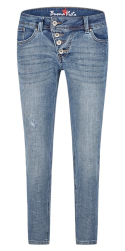 Buena Vista Malibu 7/8 Damen Jeans (DE/NL/SE/PL, Alphanumerisch, M, Regular, Regular, Rough Denim) von Buena Vista