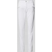 Buena Vista Slim Fit Hose mit asymmetrischer Knopfleiste Modell 'Florida' in Weiss, Größe L von Buena Vista