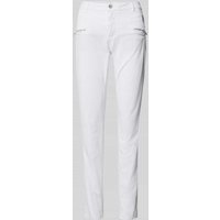 Buena Vista Slim Fit Hose mit asymmetrischer Knopfleiste Modell 'Florida' in Weiss, Größe S von Buena Vista