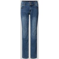 Buena Vista Straight Fit Jeans mit Label-Details Modell 'Tummyless' in Blau, Größe S von Buena Vista
