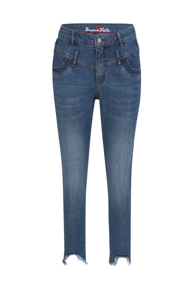 Buena Vista Stretch-Jeans BUENA VISTA FLORIDA 7/8 frayed destroy mid blue 2107 J5744 319 O.2851 von Buena Vista