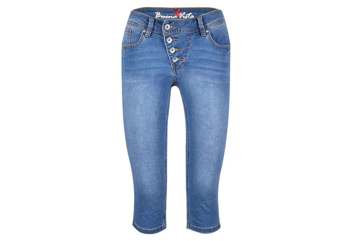 Buena Vista Stretch-Jeans BUENA VISTA MALIBU CAPRI mid stone 2303 B5232 102.9416 - Cozy Denim von Buena Vista