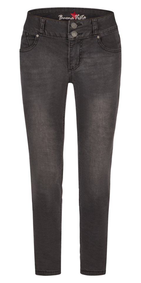 Buena Vista Stretch-Jeans BUENA VISTA TUMMYLESS 7/8 grey black 2408 B5658 601.5312 - Cozy Denim Buena Vista Stretch-Jeans BUENA VISTA TUMMYLESS 7/8 grey black 2408 B5658 601.5312 - Cozy Denim von Buena Vista