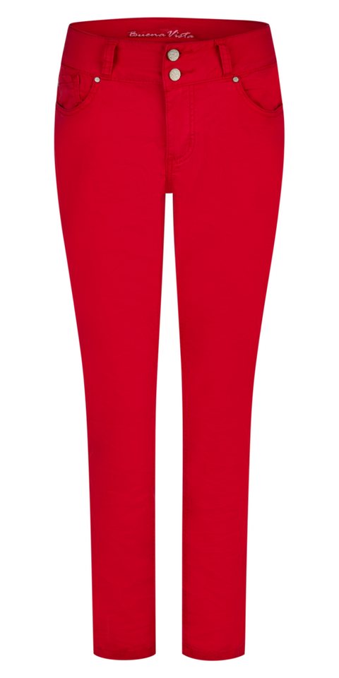 Buena Vista Stretch-Jeans BUENA VISTA TUMMYLESS CROPPED red 2502 B5827 4003.7105 - Stretch Twill von Buena Vista