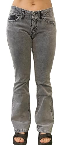 Buenavista Malibu-Zip Bootcut fine Cord Washed Grey - L von Buena Vista