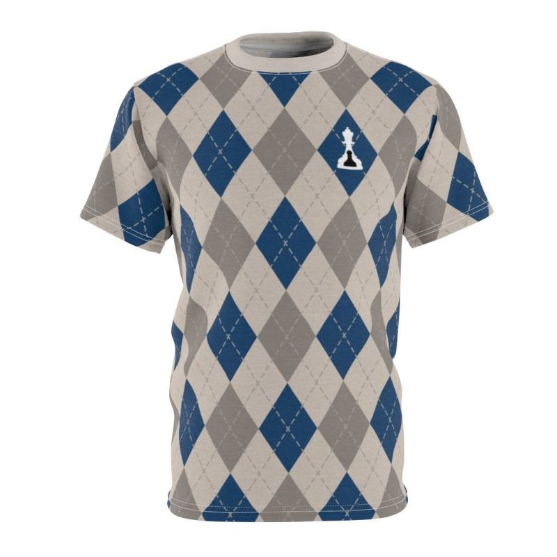 Argyle Beige Mit Blau Und Tan Kurzarm Shirt Tagless | Buenos New Chess Argyle Beige Mit Blau Und Tan Kurzarm Shirt Tagless | Buenos New Chess von BuenosNewChess