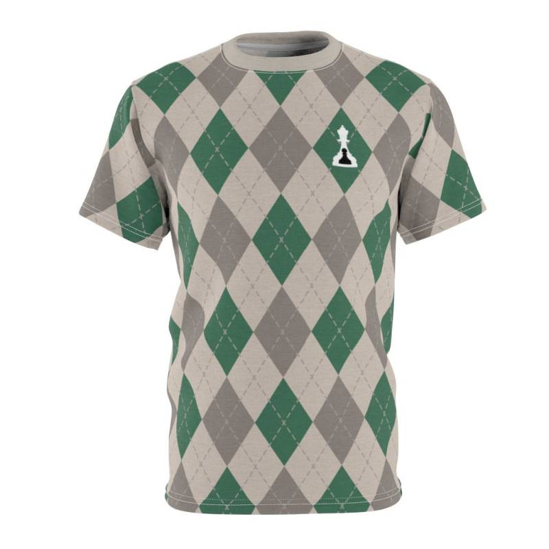 Argyle Beige Mit Grün Und Tan Kurzarm Shirt Tagless | Buenos New Chess Argyle Beige Mit Grün Und Tan Kurzarm Shirt Tagless | Buenos New Chess von BuenosNewChess
