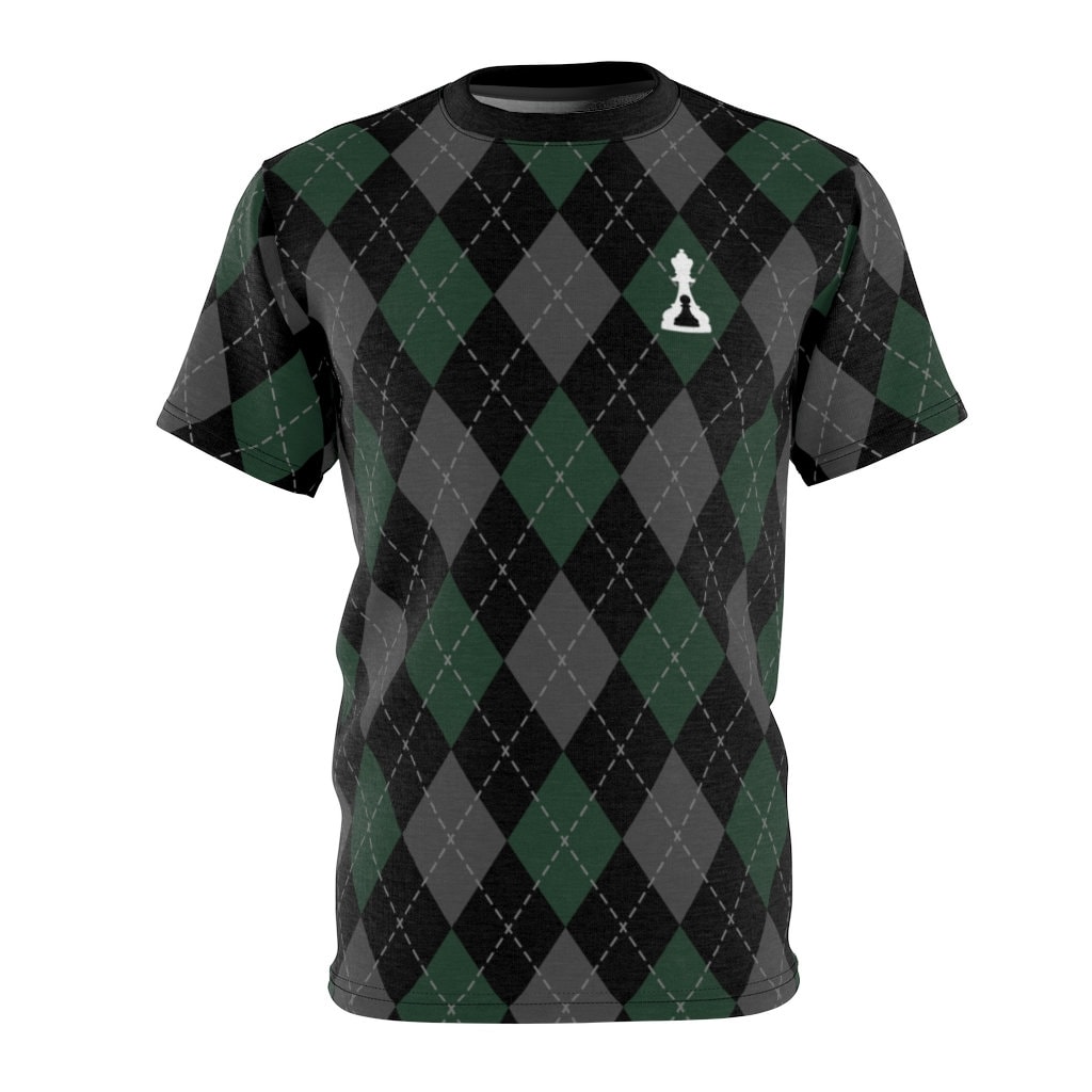 Argyle Schwarz Mit Grün Und Hellgrau Kurzarm Shirt Tagless | Buenos New Chess Argyle Schwarz Mit Grün Und Hellgrau Kurzarm Shirt Tagless | Buenos New Chess von BuenosNewChess