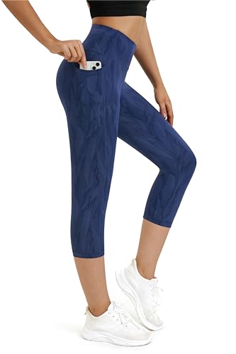 Buepeara Damen Yoga Leggings mit Taschen, High Waist Sporthose Tights Laufhose Fitnesshose Yogahose 05 S von Buepeara