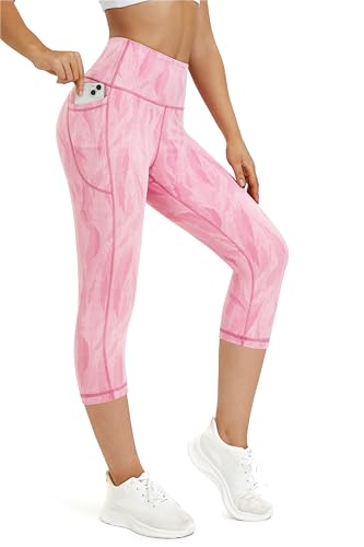 Buepeara Damen Yoga Leggings mit Taschen, High Waist Sporthose Tights Laufhose Fitnesshose Yogahose 08 XL von Buepeara