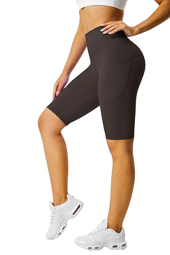 Buepeara Shorts Leggings Damen Fünf Hosen mit Innentasche Hohe Taille Yoga Kurze für Gym Sport Laufhose mit Taschen Brown XXL Buepeara Shorts Leggings Damen Fünf Hosen mit Innentasche Hohe Taille Yoga Kurze für Gym Sport Laufhose mit Taschen Brown XXL von Buepeara