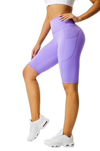 Buepeara Shorts Leggings Damen Fünf Hosen mit Innentasche Hohe Taille Yoga Kurze für Gym Sport Laufhose mit Taschen Lila S-M Buepeara Shorts Leggings Damen Fünf Hosen mit Innentasche Hohe Taille Yoga Kurze für Gym Sport Laufhose mit Taschen Lila S-M von Buepeara