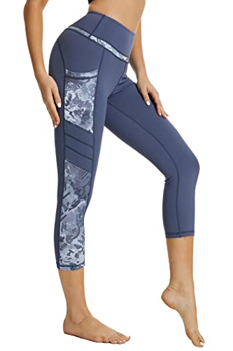 Buepeara Sport Leggings Damen Sporthose mit Taschen, High Waist Tights Laufhose Fitnesshose Für Sport & Alltag 029 3/4 XS von Buepeara