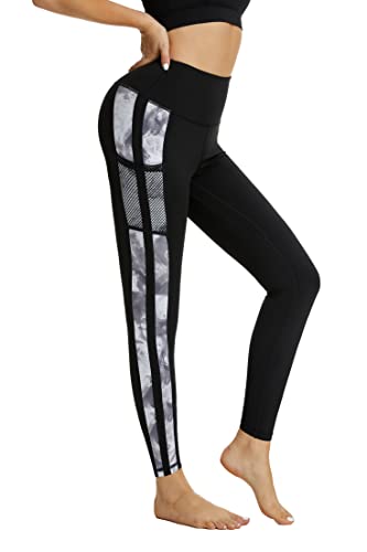 Buepeara Sport Leggings Damen Sporthose mit Taschen, High Waist Tights Laufhose Fitnesshose Für Sport & Alltag 0301 M von Buepeara