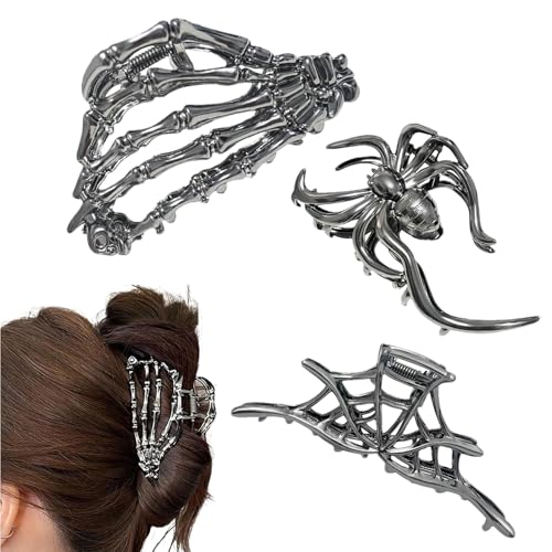 Buerfu Halloween Krallenklammern Für Dickes Haar - Gothische Haar-Spangen Klemmen Größe M | 3 Stück Halloween Haarspangen Für Damen Jugendliche Unterwegs Fitness Tanzen Veranstaltungen Buerfu Halloween Krallenklammern Für Dickes Haar - Gothische Haar-Spangen Klemmen Größe M | 3 Stück Halloween Haarspangen Für Damen Jugendliche Unterwegs Fitness Tanzen Veranstaltungen von Buerfu