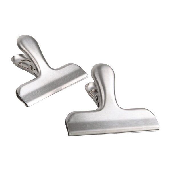 Bürstenhaus Redecker Redecker Beutelverschlussklammern 2er Pack Edelstahl-Clips 7,5 cm von Bürstenhaus Redecker