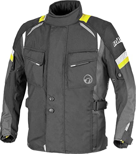 Büse Breno Kids Kinder Motorrad Textiljacke Schwarz/Grau/Neon 140 von Büse