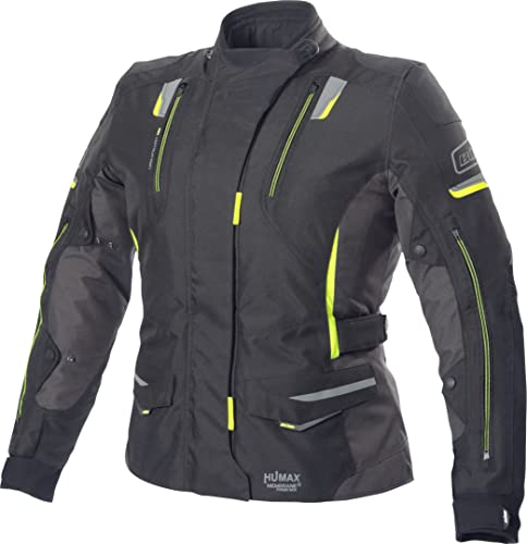 Büse Jana Damen Motorrad Textiljacke (Black/Grey/Yellow,40) von Büse