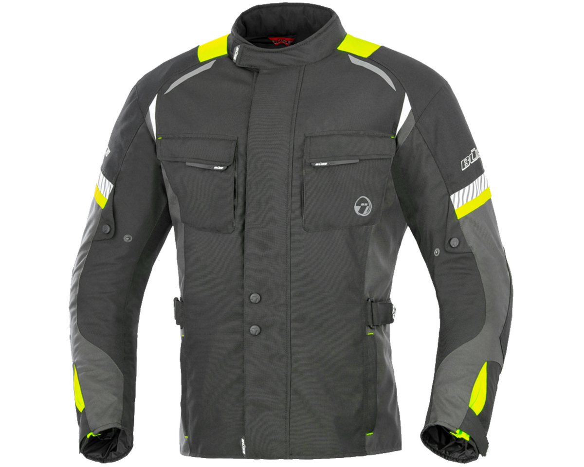 Büse Motorradjacke Büse Breno Textiljacke schwarz / gelb Herren XS von Büse