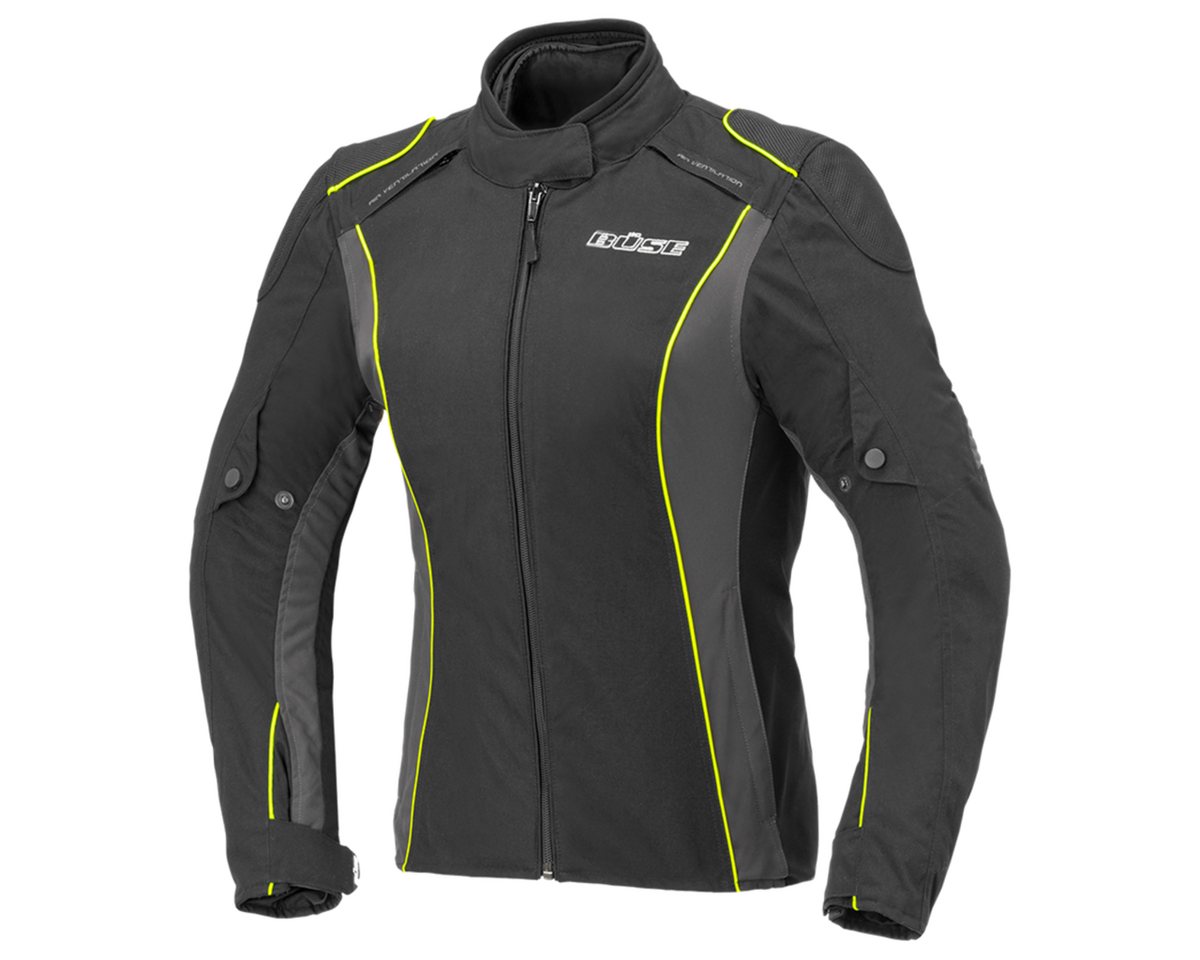 Büse Motorradjacke Büse Cara Damen Jacke schwarz / neon-gelb 34 von Büse