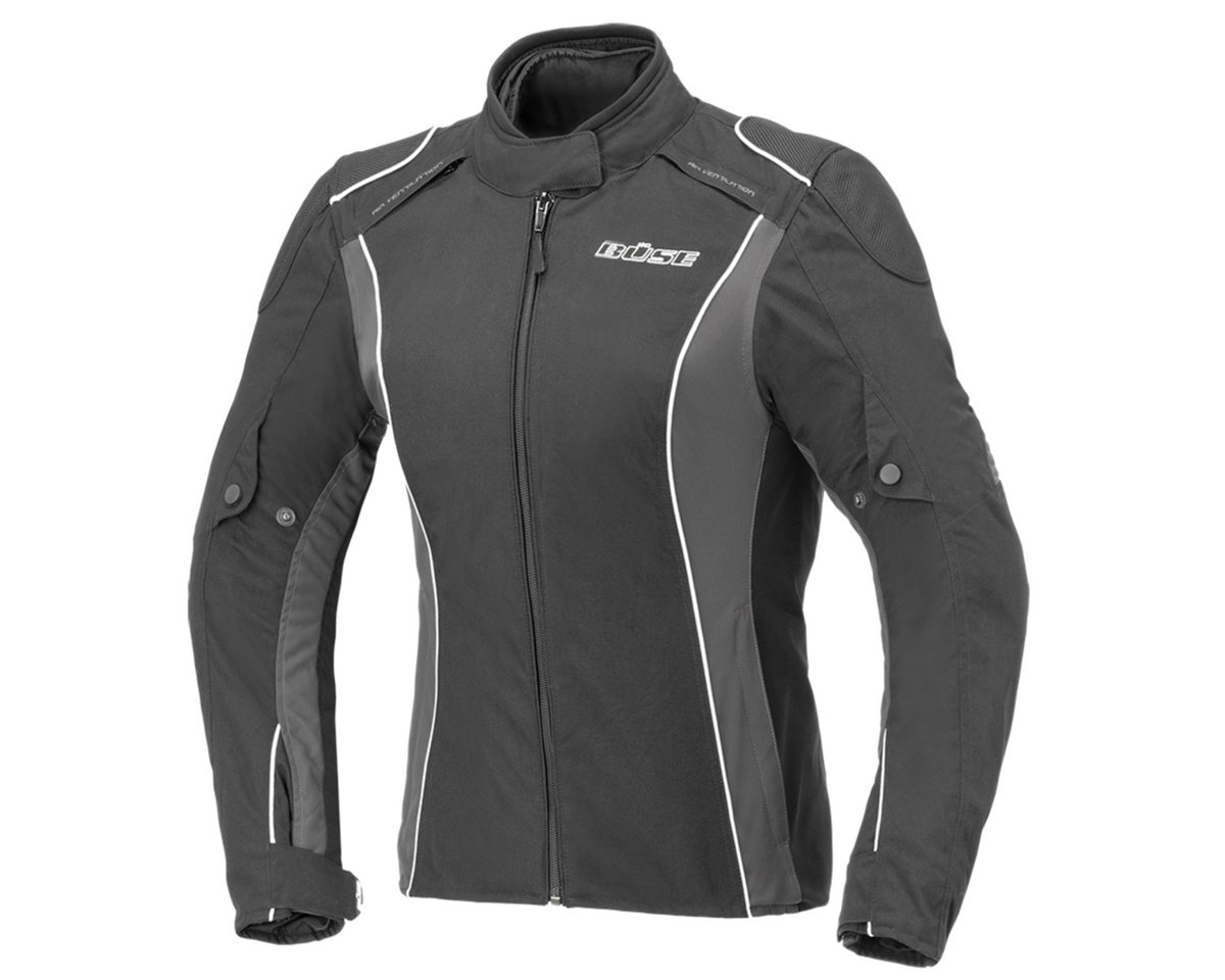 Büse Motorradjacke Büse Cara Damen Jacke schwarz / weiß 46 von Büse