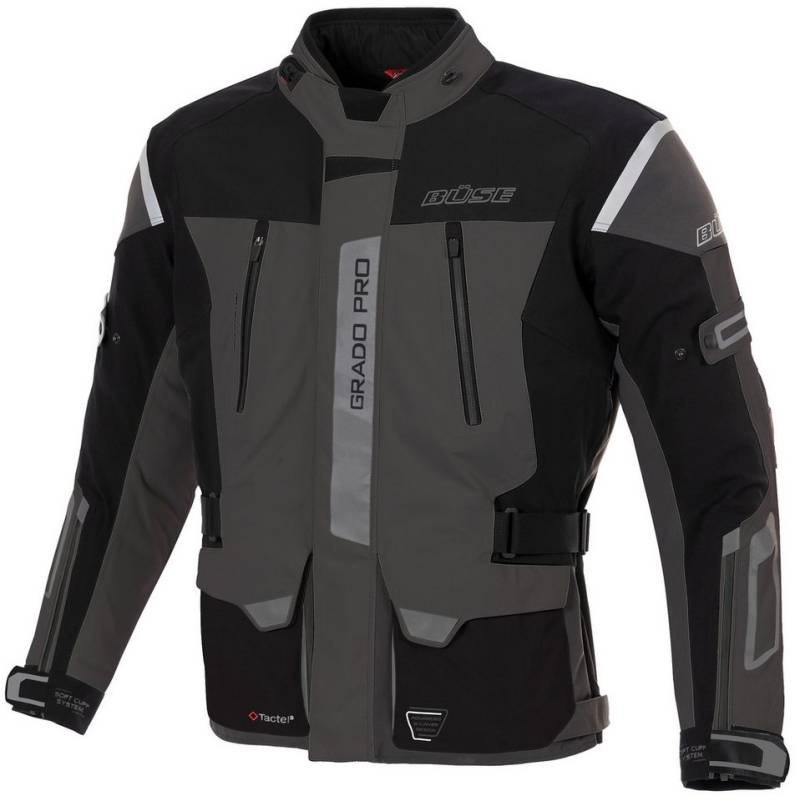 Büse Motorradjacke Büse Grado Pro Textiljacke Dunkelgrau / Schwarz atmungsaktiv von Büse