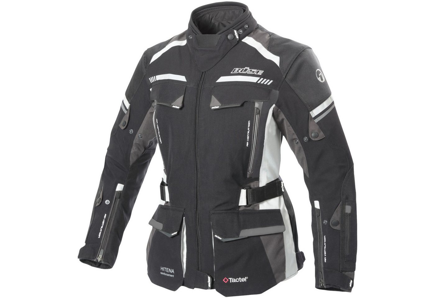 Büse Motorradjacke Büse Highland II Damen Jacke schwarz / hellgrau 36 von Büse