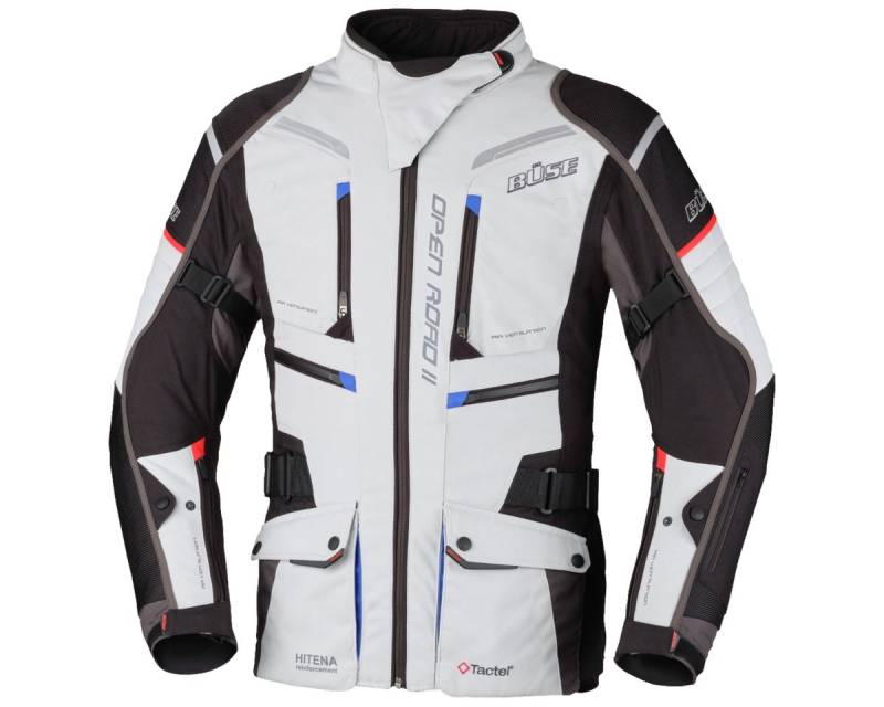 Büse Motorradjacke Büse Open Road II Textiljacke hellgrau Damen 46 atmungsaktiv von Büse