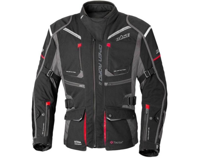 Büse Motorradjacke Büse Open Road II Textiljacke schwarz Herren 28 Kurz atmungsaktiv von Büse