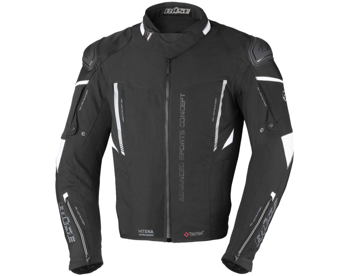 Büse Motorradjacke Büse Rocca Textiljacke Schwarz / Weiß von Büse