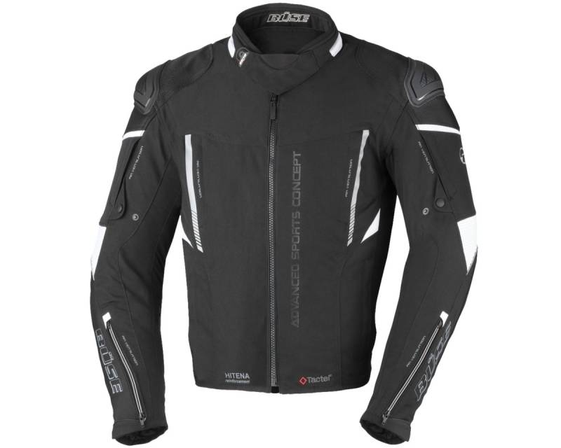 Büse Motorradjacke Büse Rocca Textiljacke Schwarz / Weiß 48 atmungsaktiv von Büse