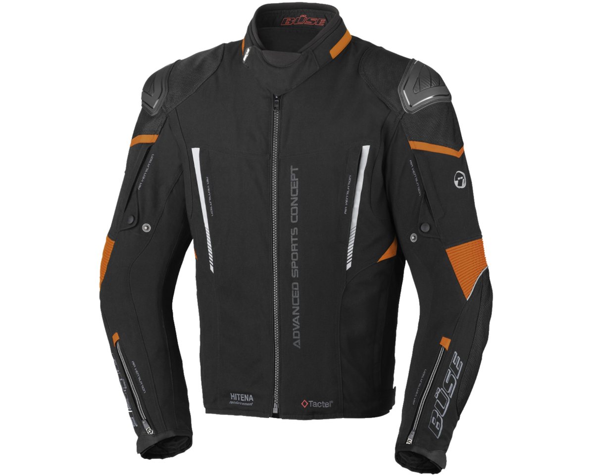 Büse Motorradjacke Büse Rocca Textiljacke schwarz / orange 56 von Büse