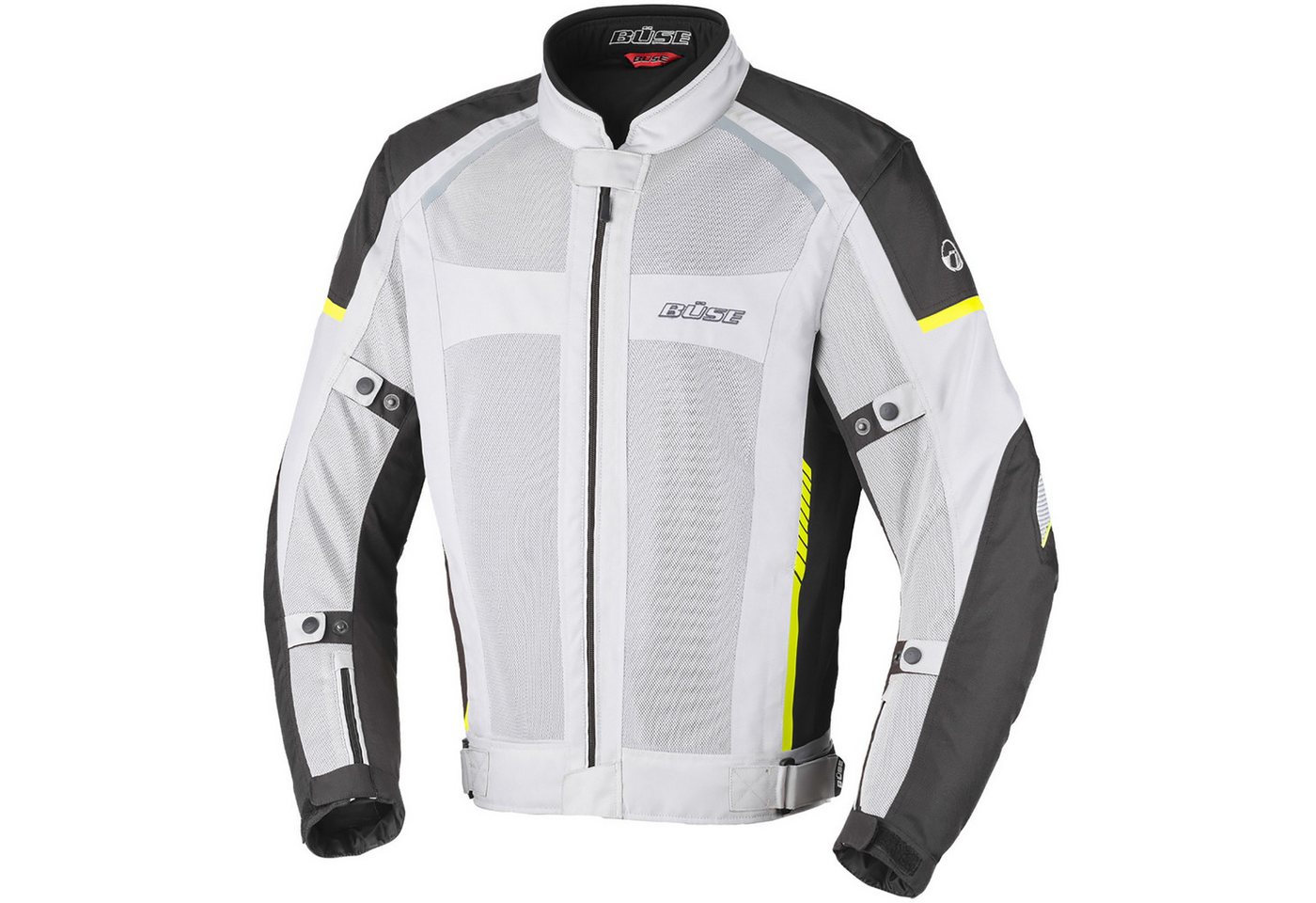 Büse Motorradjacke Büse Santerno Textiljacke hellgrau Herren atmungsaktiv von Büse
