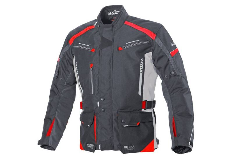Büse Motorradjacke Büse Torino II Textiljacke schwarz / hellgrau / rot Herren 5XL atmungsaktiv von Büse